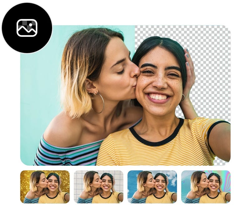 Bye-bye backgrounds. It’s easy to make anything you need in an instant. Check out quick actions that let you remove backgrounds, animate images, and resize content in a few taps.